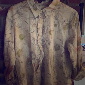Size 16 Talbots cotton print blouse